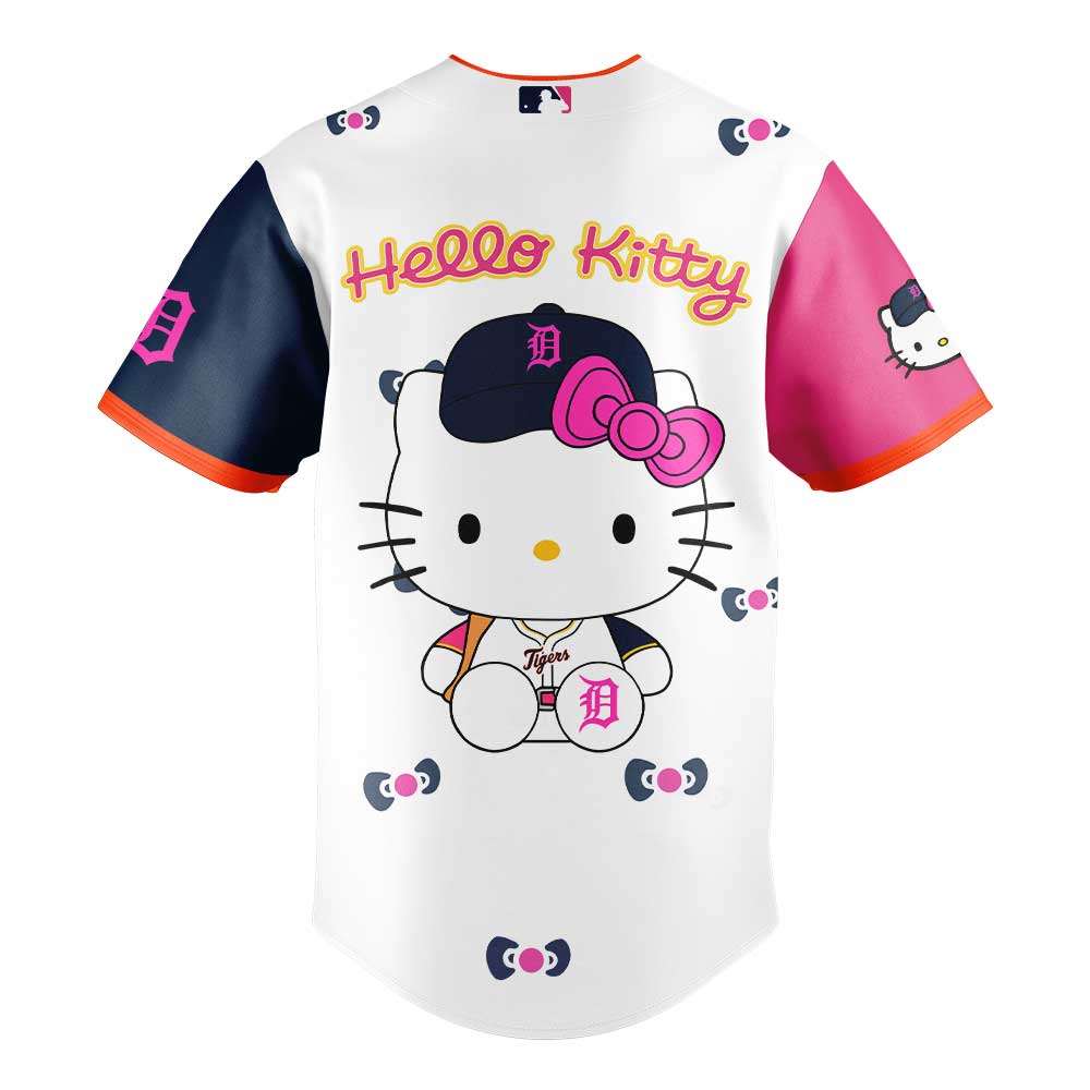 Detroit Tigers x Hello Kitty Night Game Pink Logo Jersey