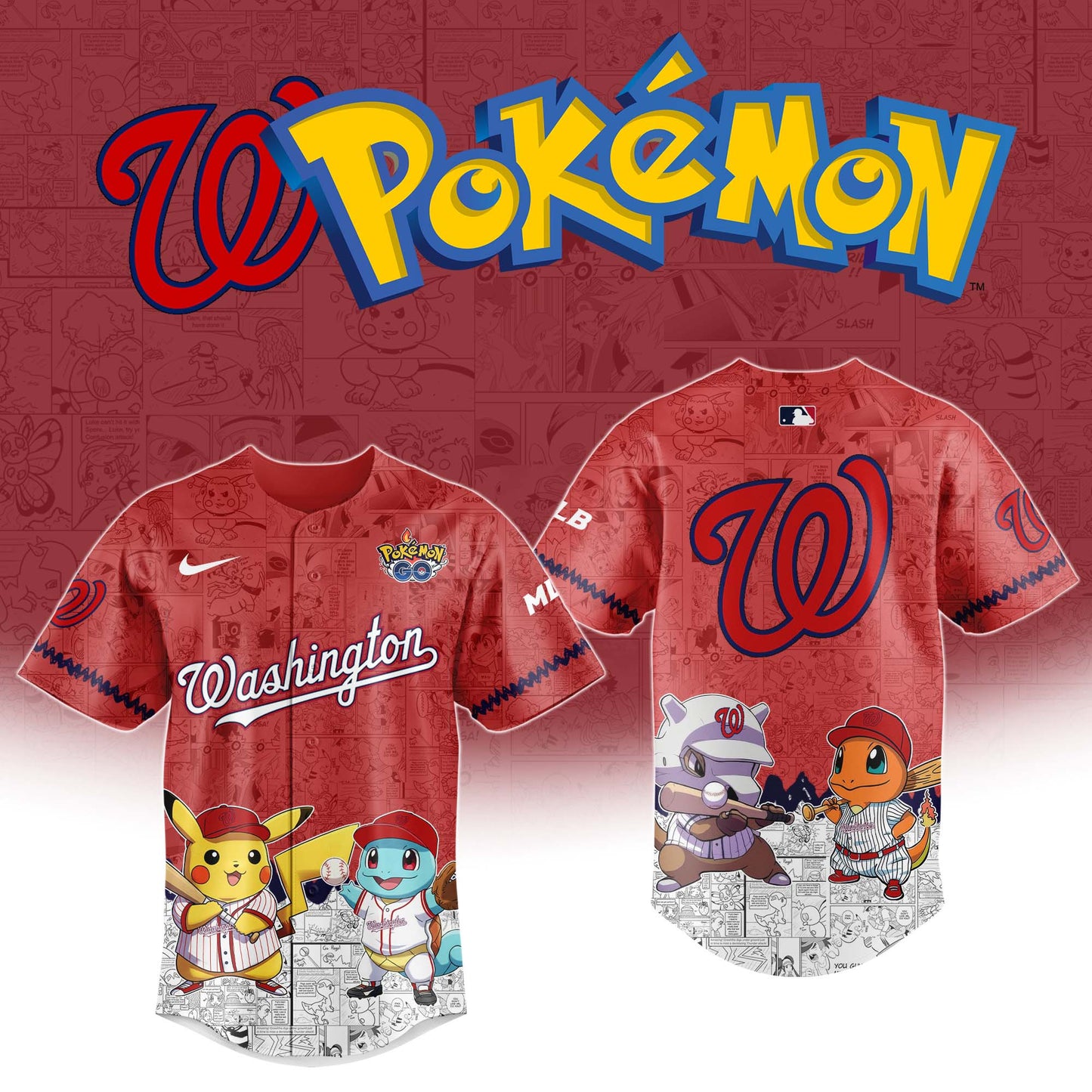 Washington Nationals x Polemon GO Special Edition Jersey