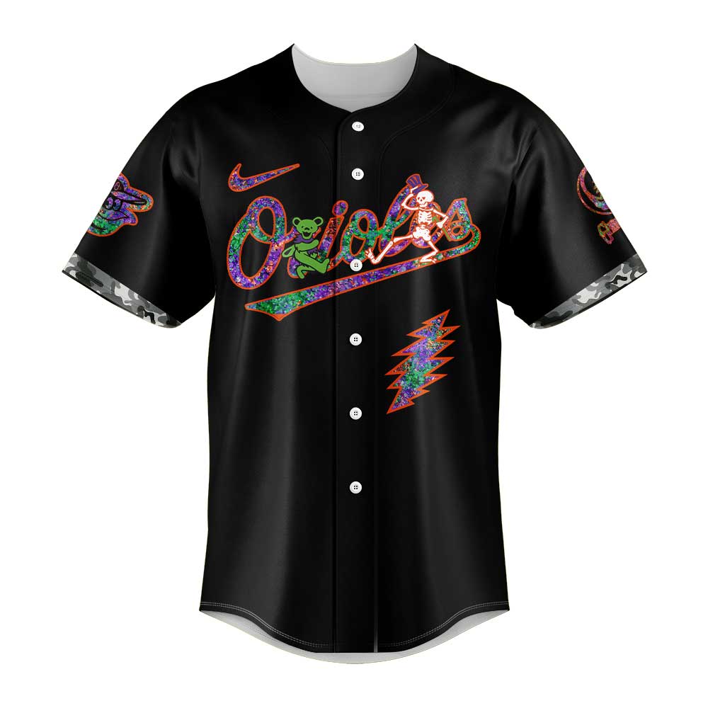 Baltimore Orioles Grateful Dead Night Black City Connect Jersey