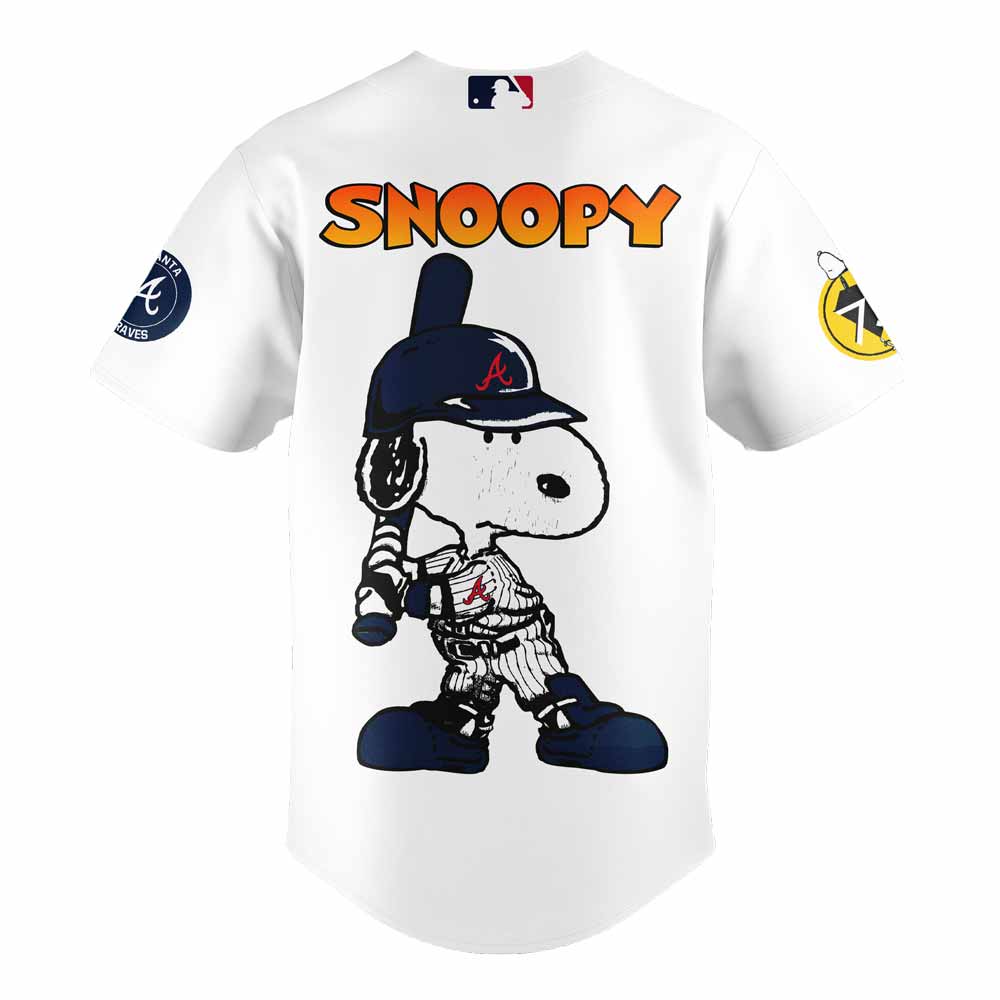 Atlanta Braves Jersey 75th Anniversary of Peanuts new Jersey