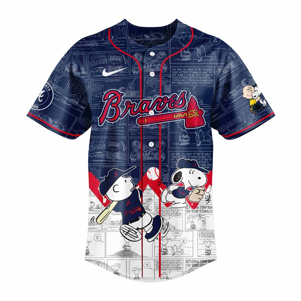 Atlanta Braves 75th Anniversary of Peanuts Jersey