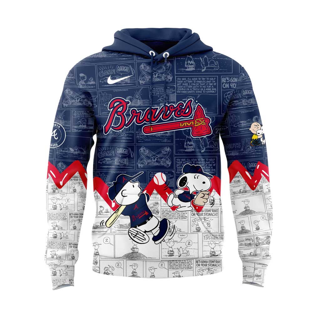 Atlanta Braves 75th Anniversary of Peanuts Hoodie