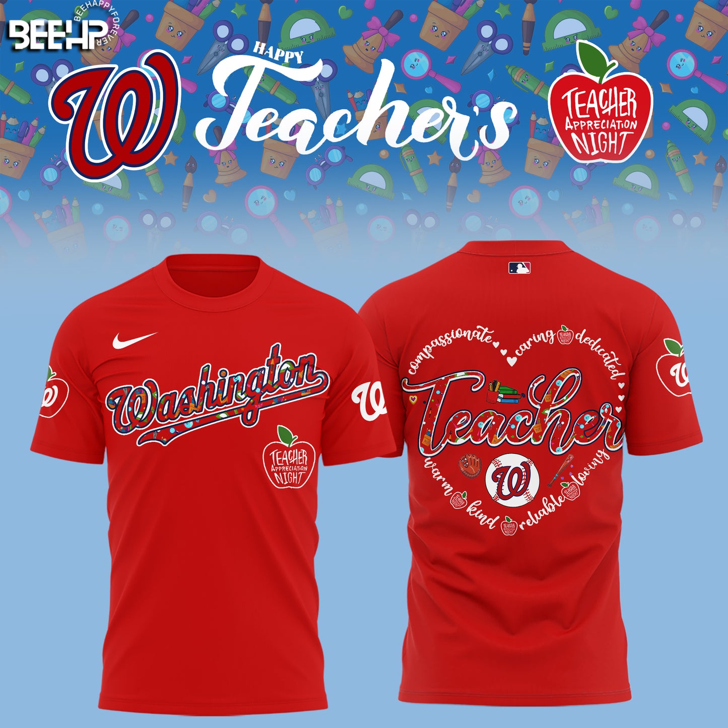 Washington Nationals TEACHER APPRECIATION NIGHT Editions Limited 2025 TShirt