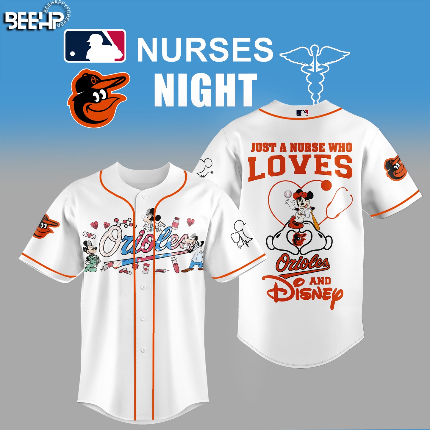 Baltimore Orioles Mickey Mouse Just A Nurse Who Loves Special Edition 2025 Jersey