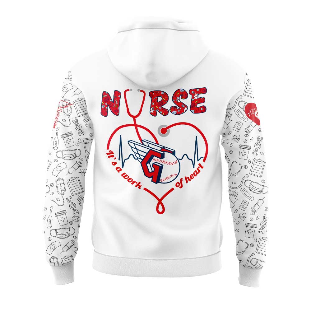 Cleveland Guardians Nurses Appreciation White Hoodie