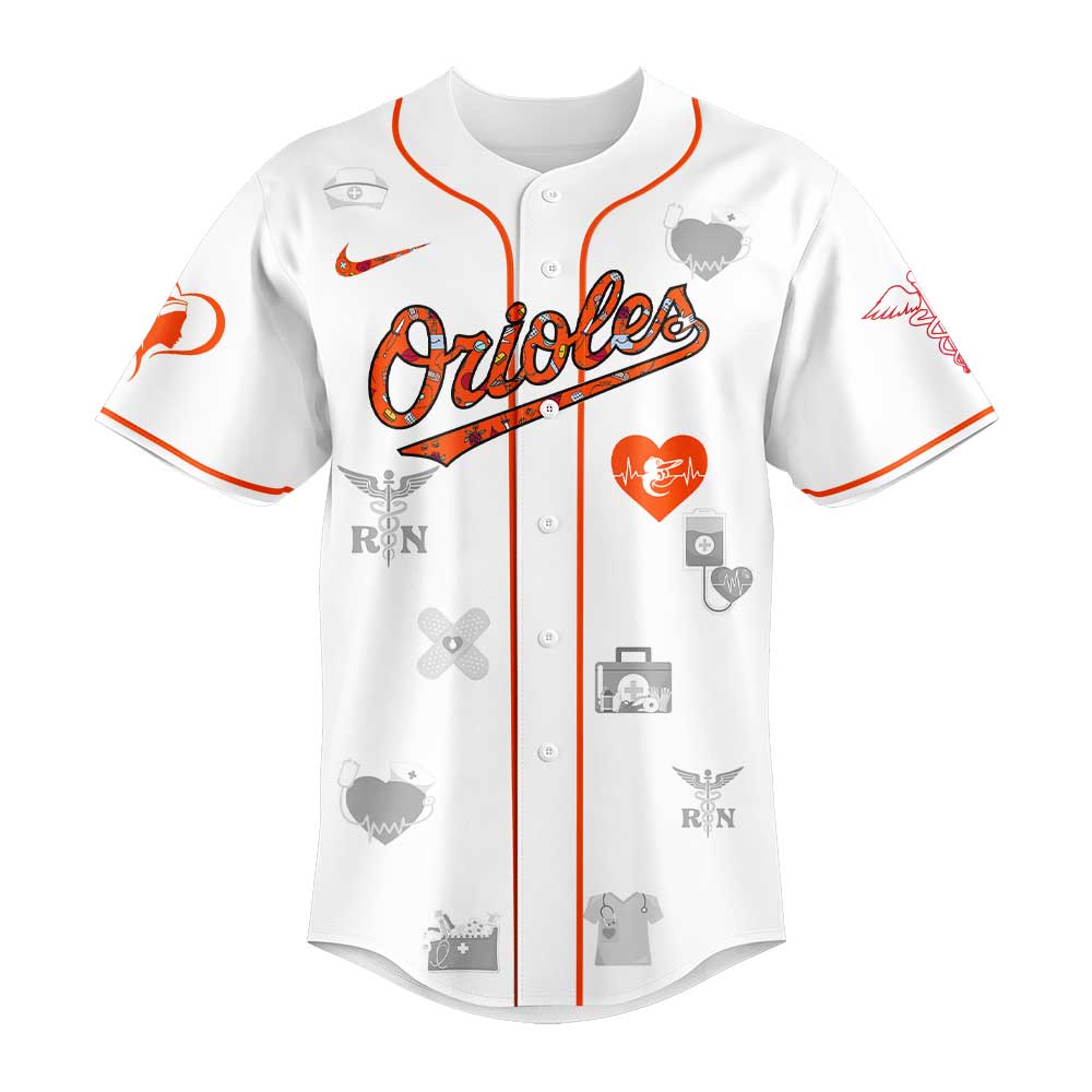 Baltimore Orioles Nurses Appreciation White Jersey