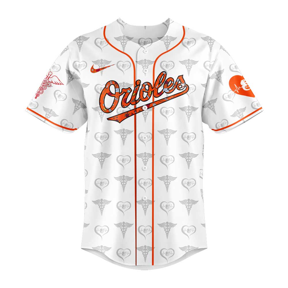 Baltimore Orioles Nurses Appreciation White Jersey