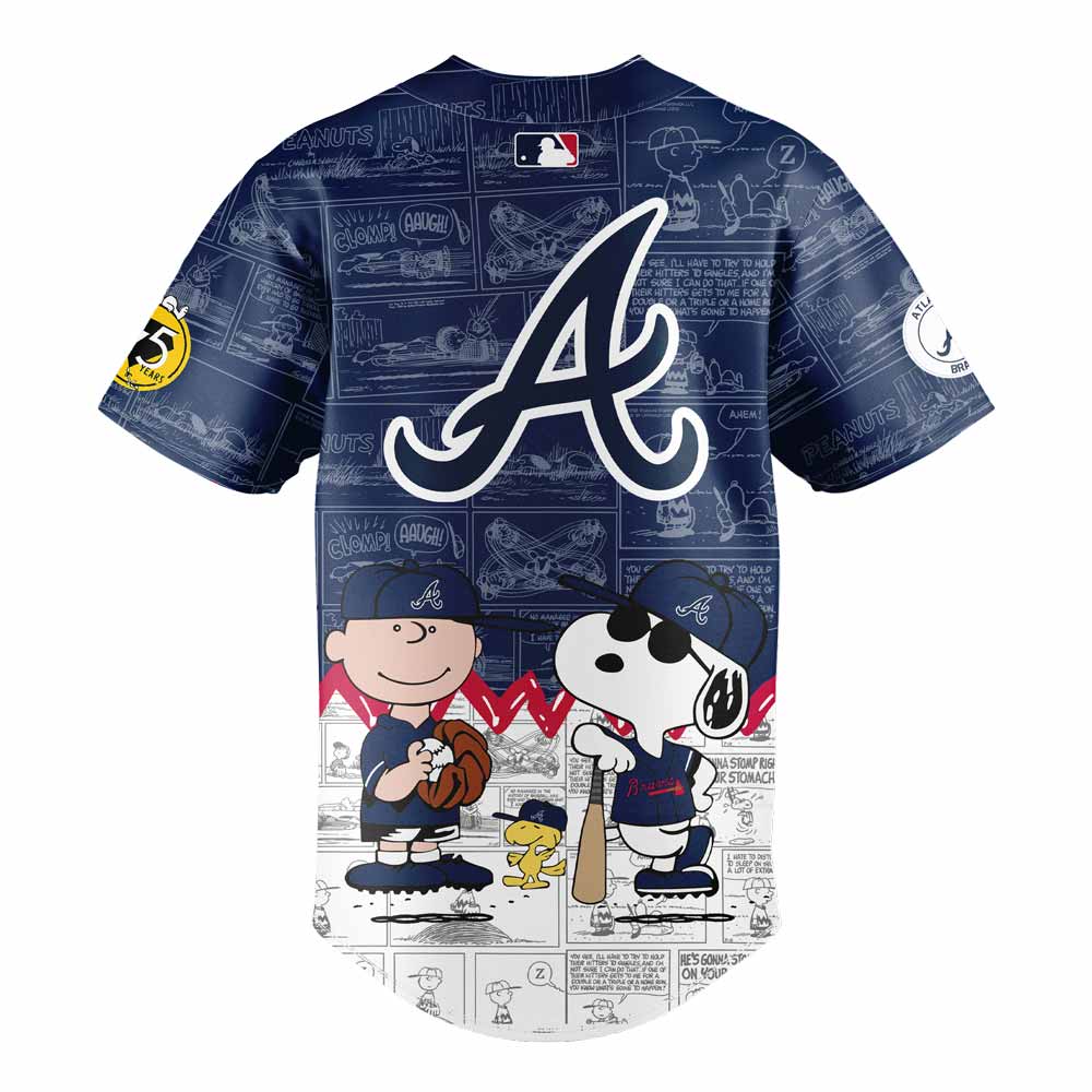 Atlanta Braves 75th Anniversary of Peanuts New Jersey