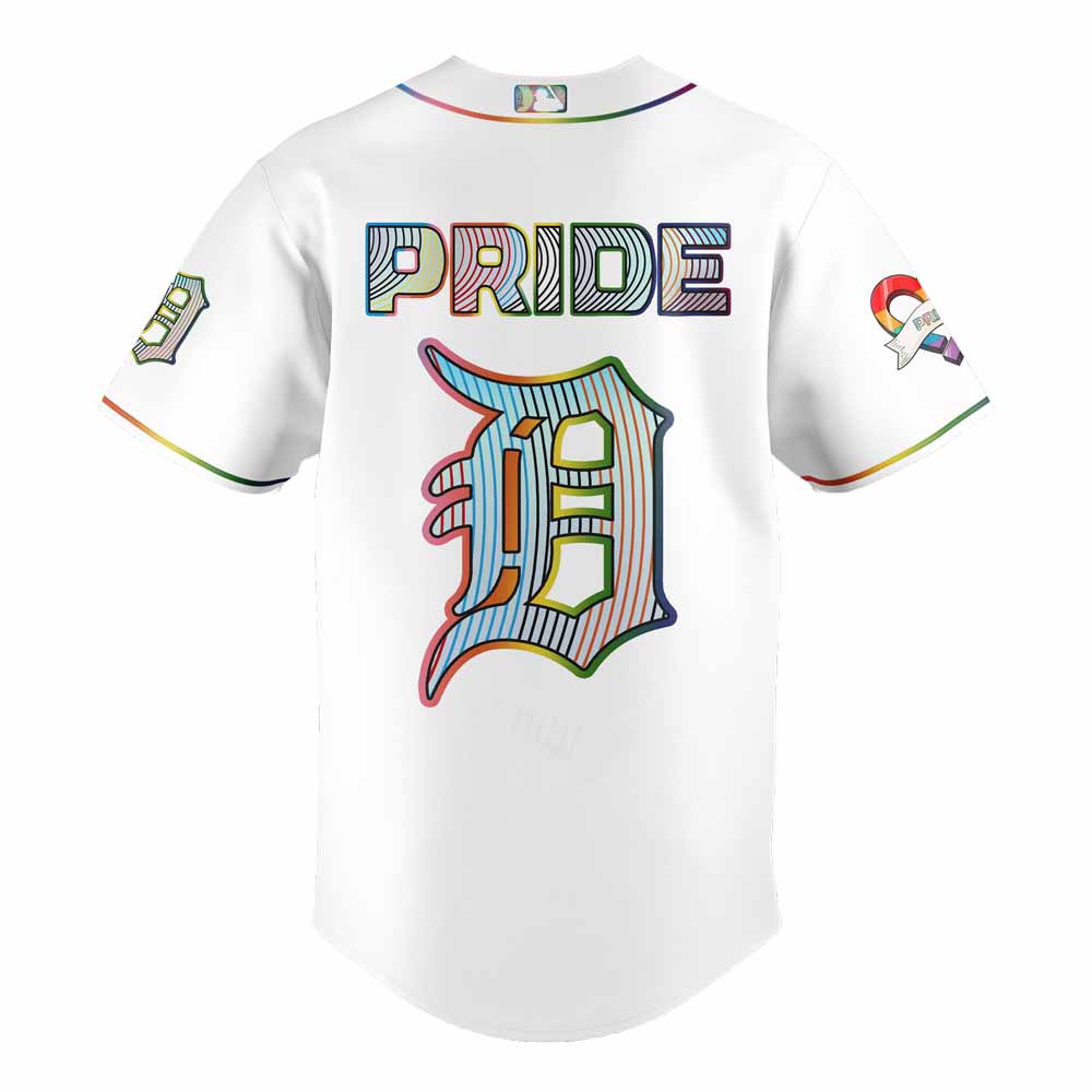 Detroit Tigers LGBTQ Pride Night 2025 Jersey Flat Cap Set