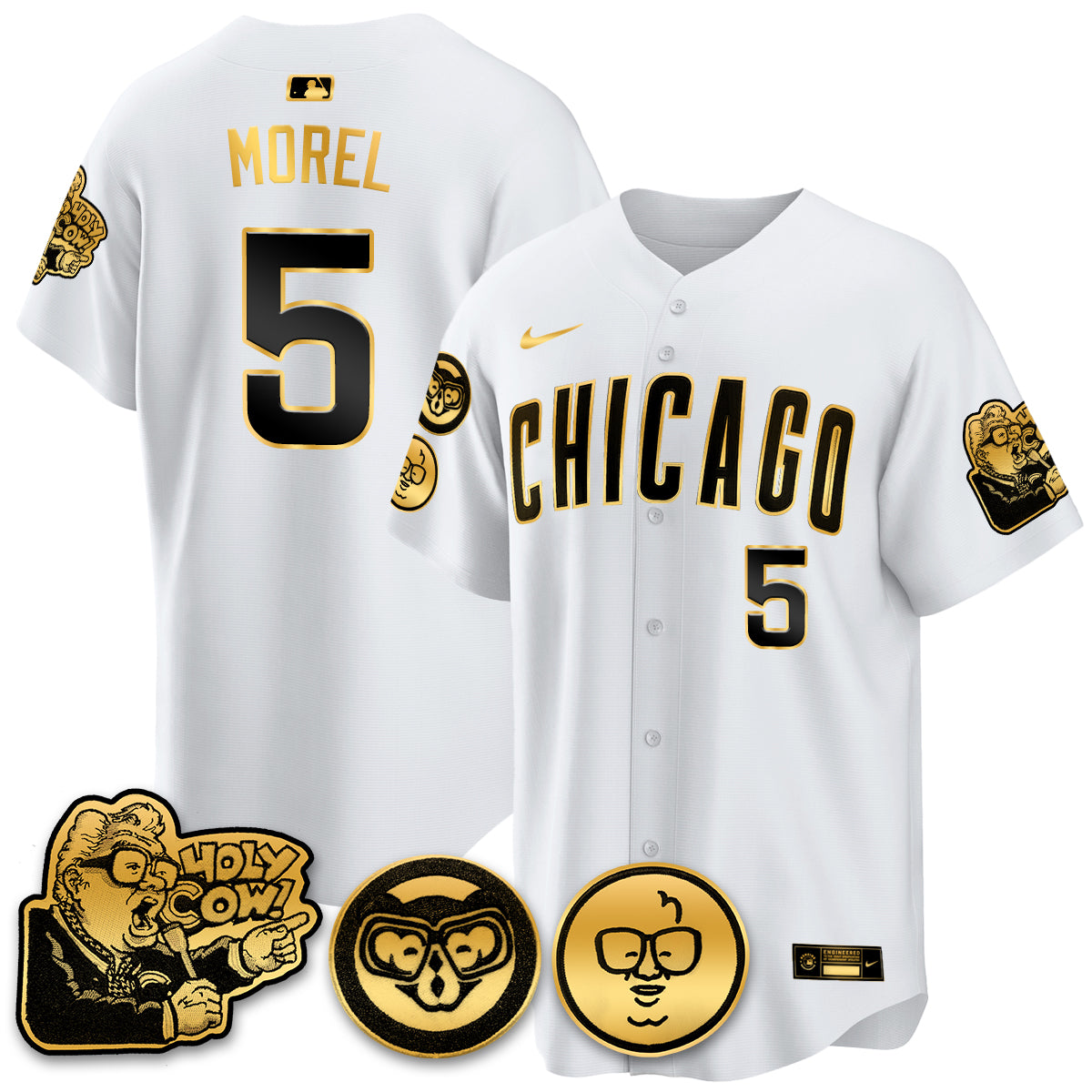 Chicago Cubs Limited Jersey - Harry Caray "Holy Cow" Patch - All Stitched