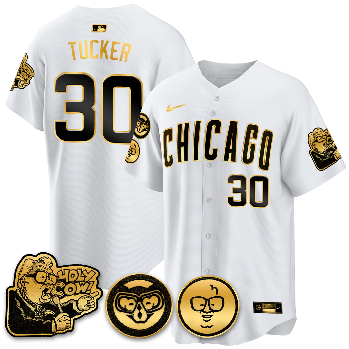 Chicago Cubs Limited Jersey - Harry Caray "Holy Cow" Patch - All Stitched