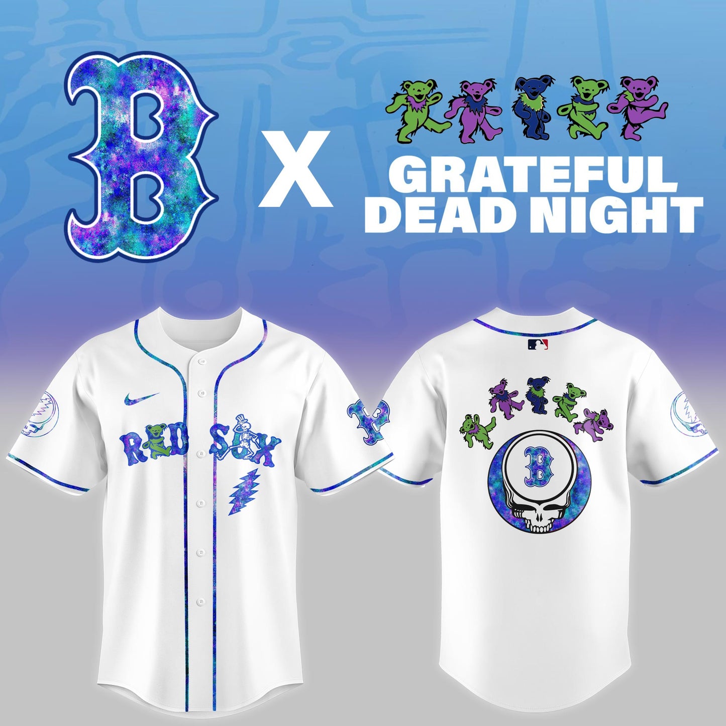 Boston Red Sox Grateful Dead Night Jersey