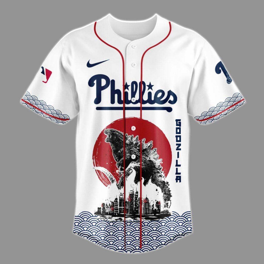 Godzilla x Philadelphia Phillies Japan Edition Jersey 2025