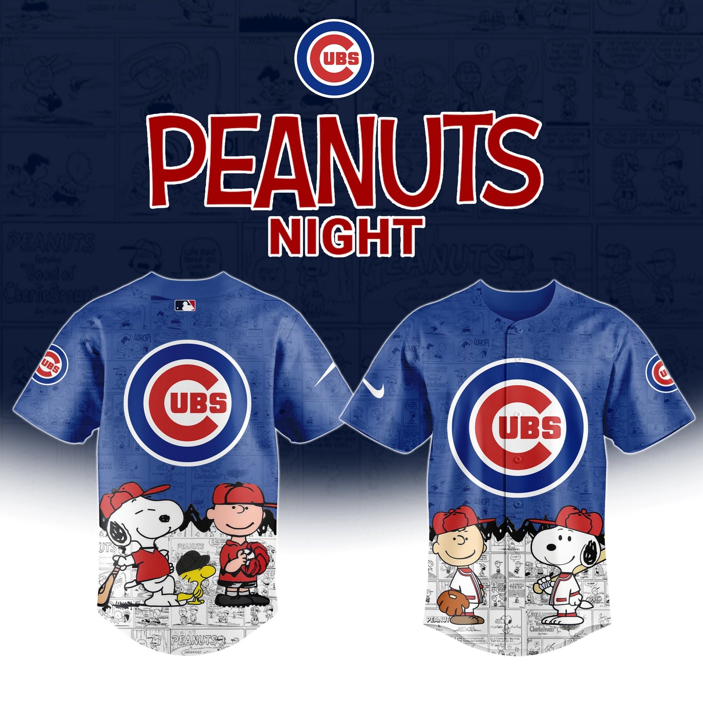 Chicago Cubs MLB x The 75th Anniversary Of Peanuts Limited Edition Jersey 2025