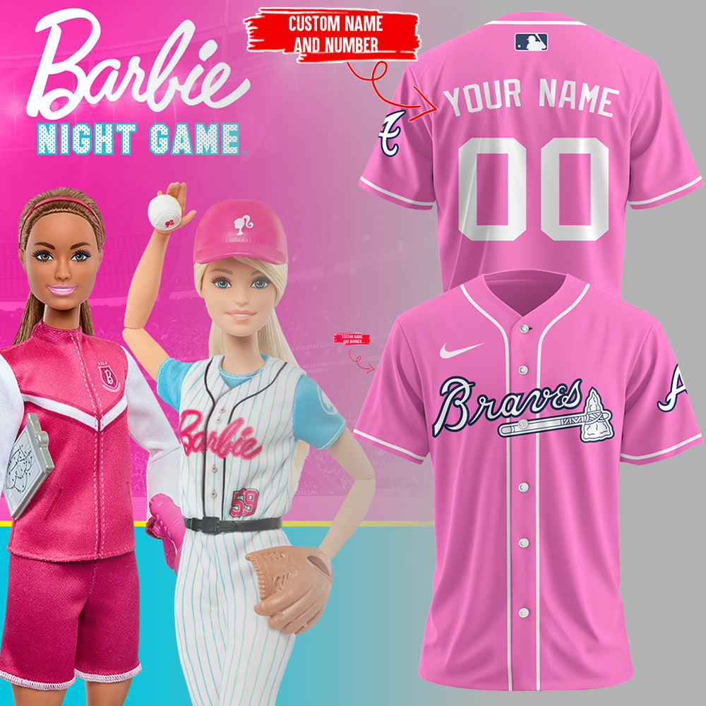 Atlanta Braves MLB Limited Barbie Custom Jersey