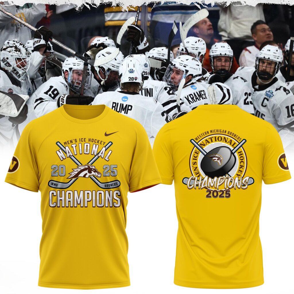 Western Michigan Broncos men’s ice hockey National Champions 2025 Tshirt