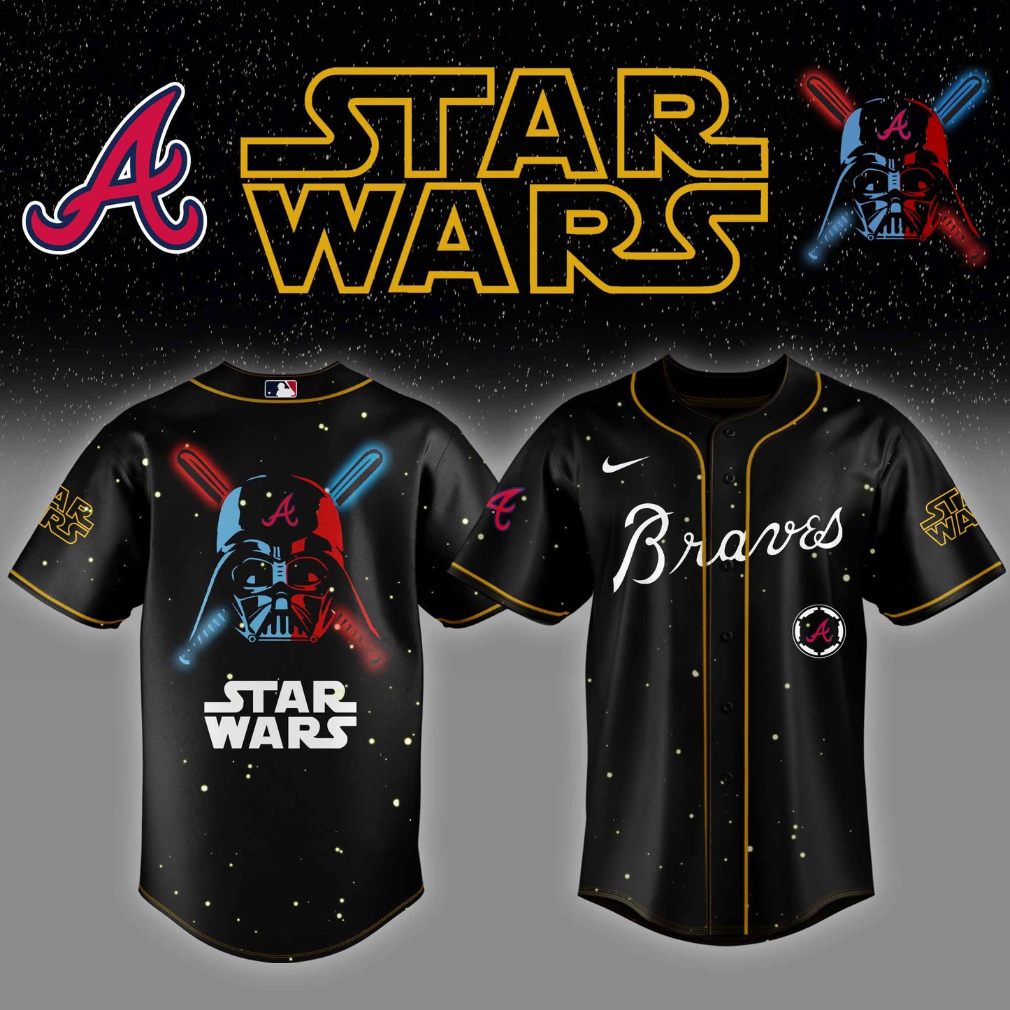 Atlanta Braves MLB x StarWars Jersey Editions Limited 2025