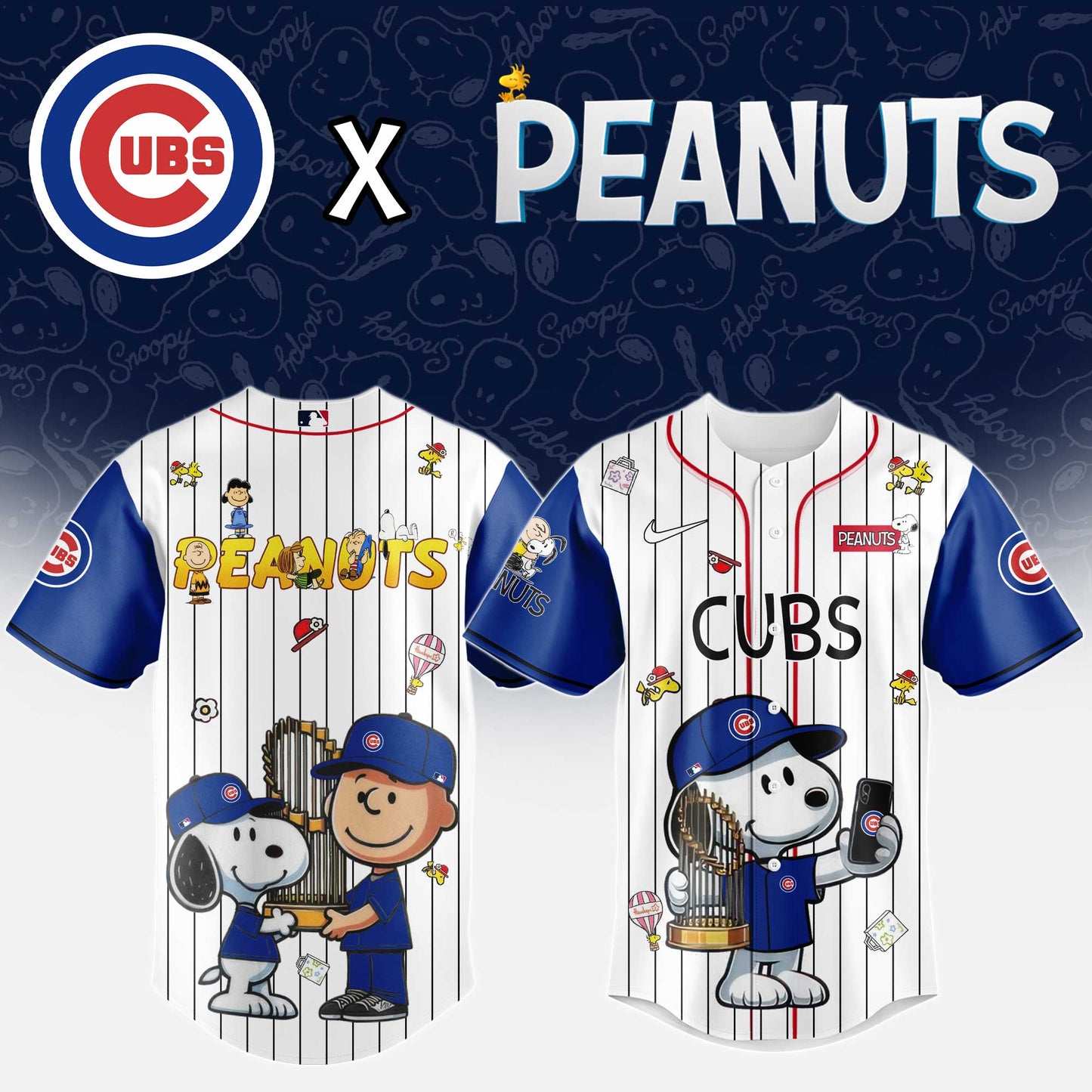 Chicago Cubs x Peanuts Night 2025 Baseball Jersey Editions Limited
