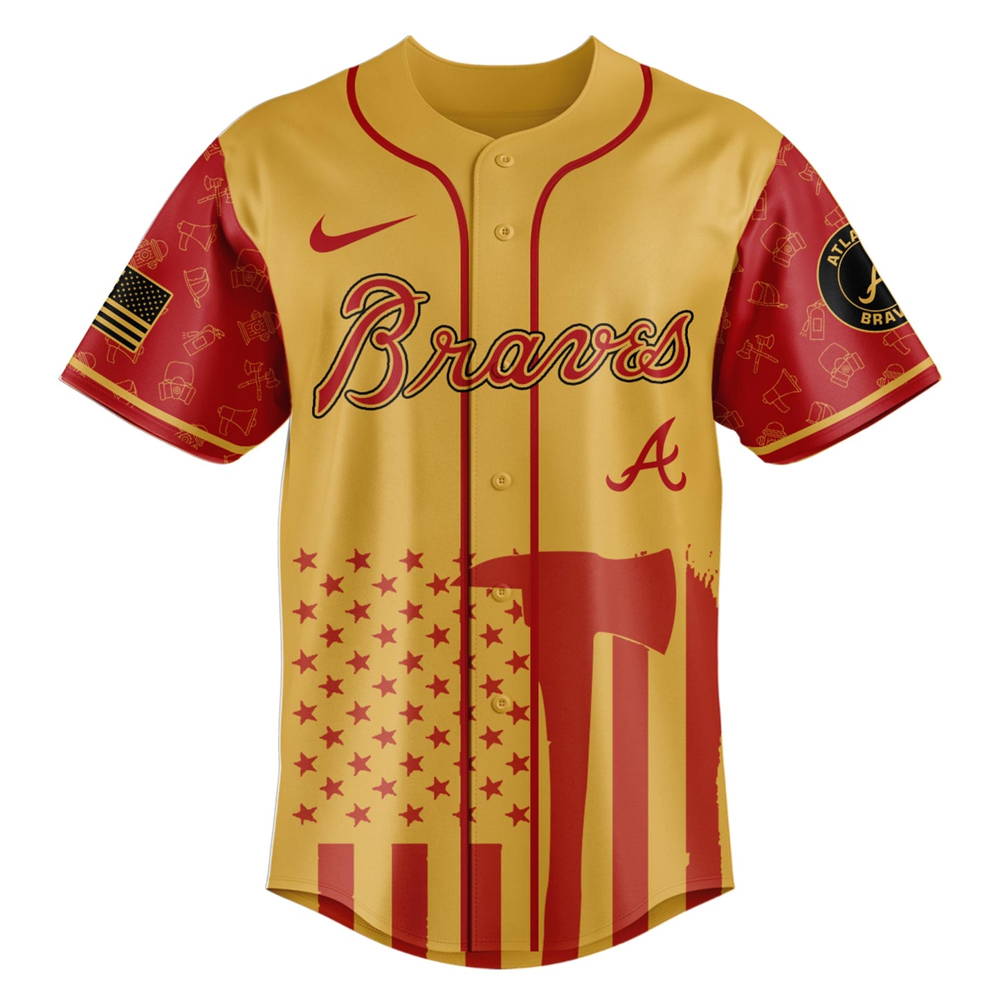 Atlanta Braves MLB x Firefighter Appreciation Night Special Edition Jersey 2025