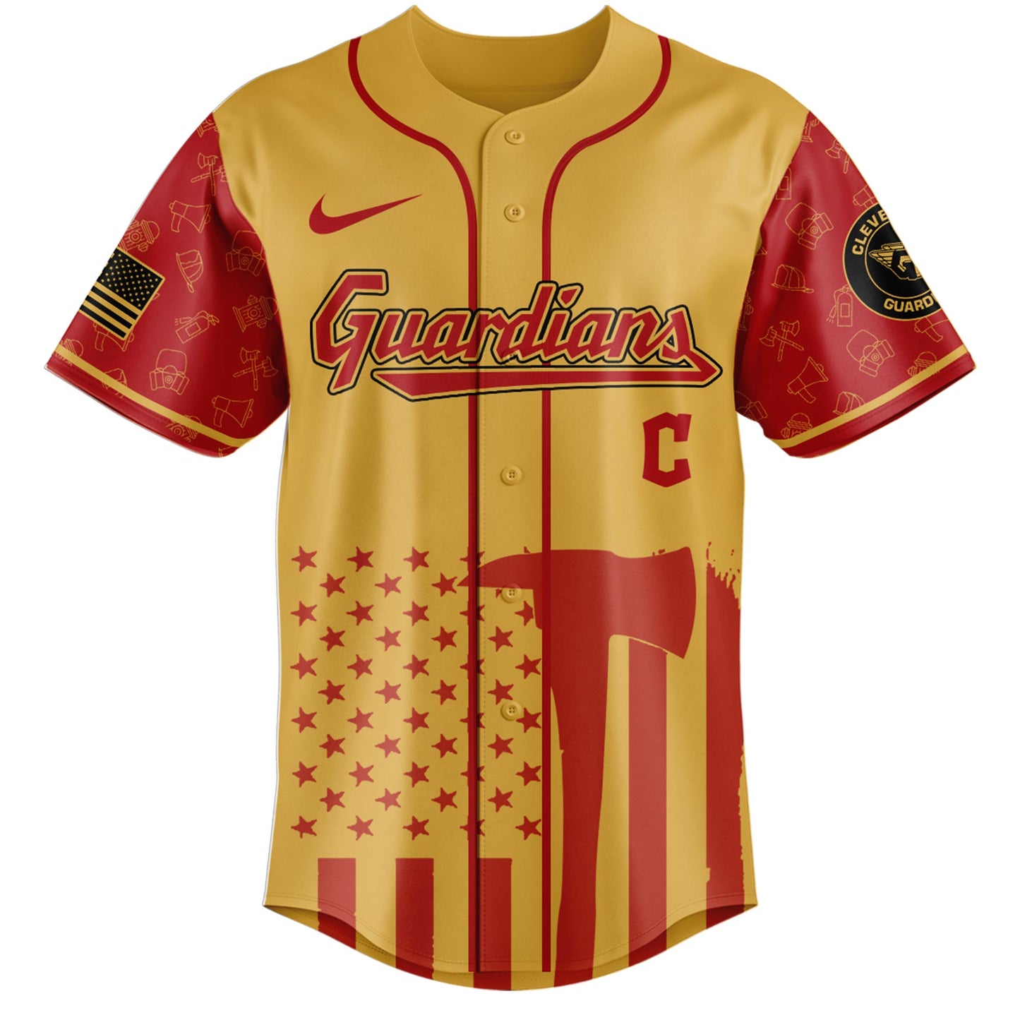 Cleveland Guardians MLB x Firefighter Appreciation Night Special Edition Jersey 2025