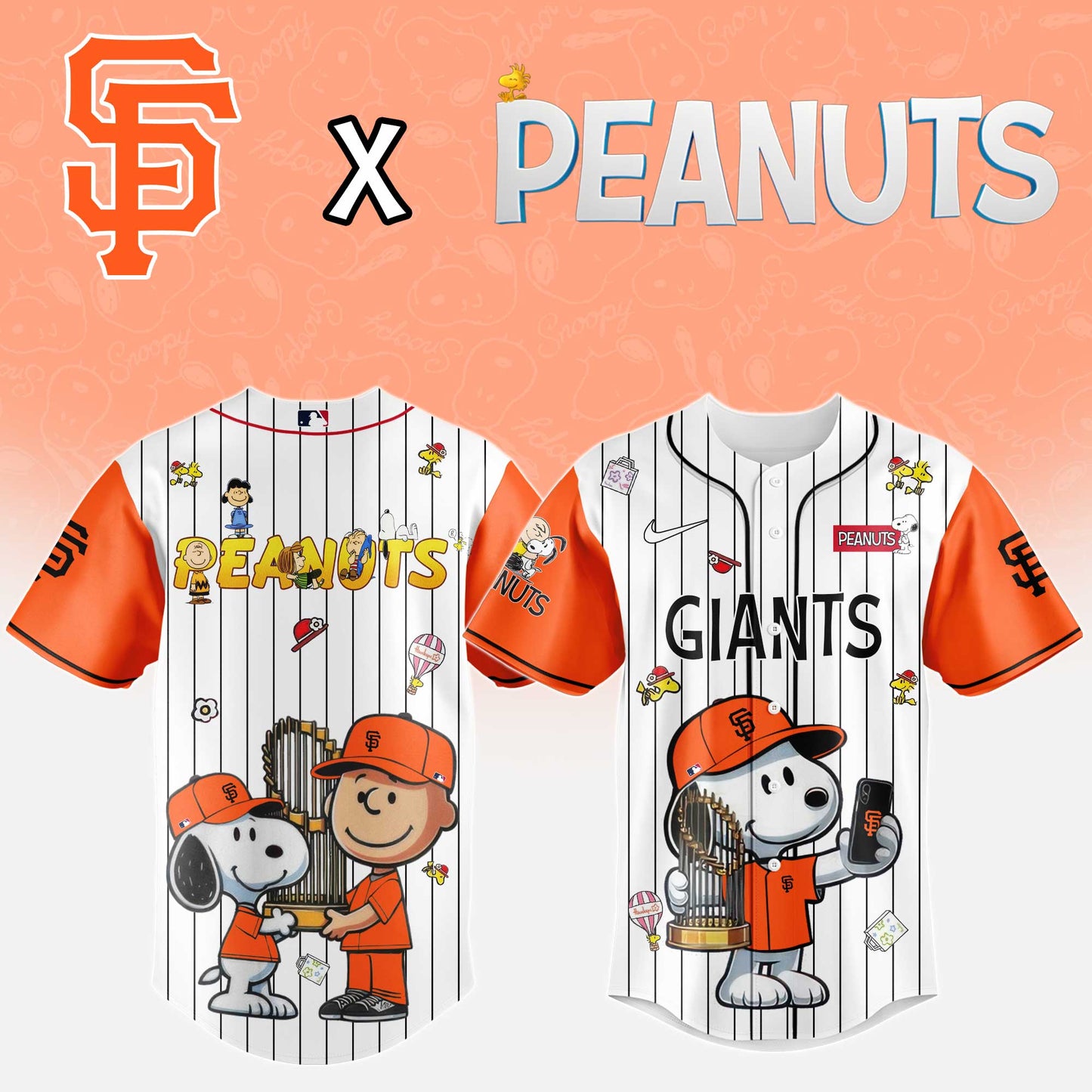 San Francisco Giants x Peanuts Night 2025 Baseball Jersey Editions Limited