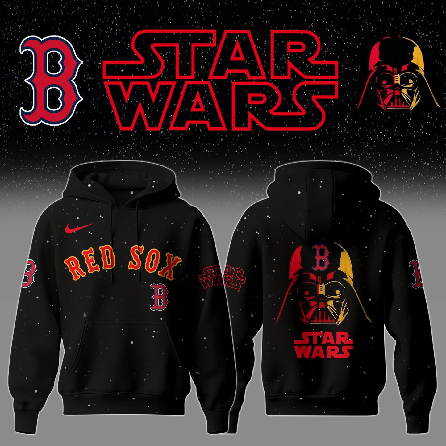 Boston Red Sox x Stars Wars Night Hoodie Editions Limited