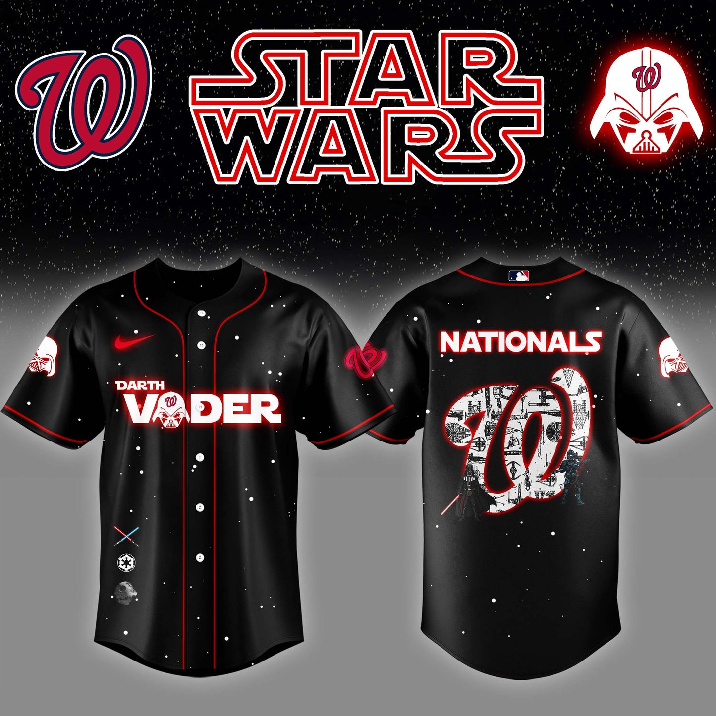Washington Nationals x Stars Wars Darth Vader Night Baseball Jersey Editions Limited