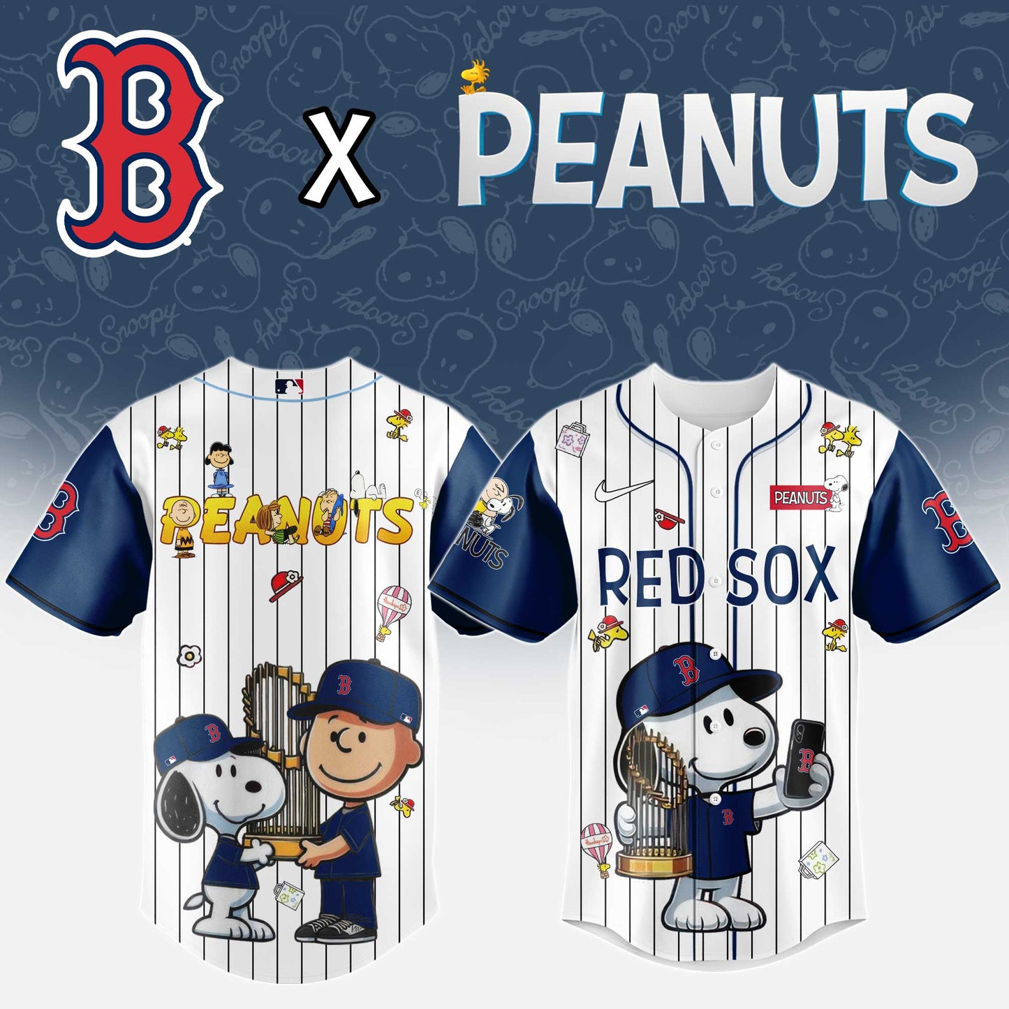 Boston Red Sox x Peanuts Night 2025 Baseball Jersey Editions Limited