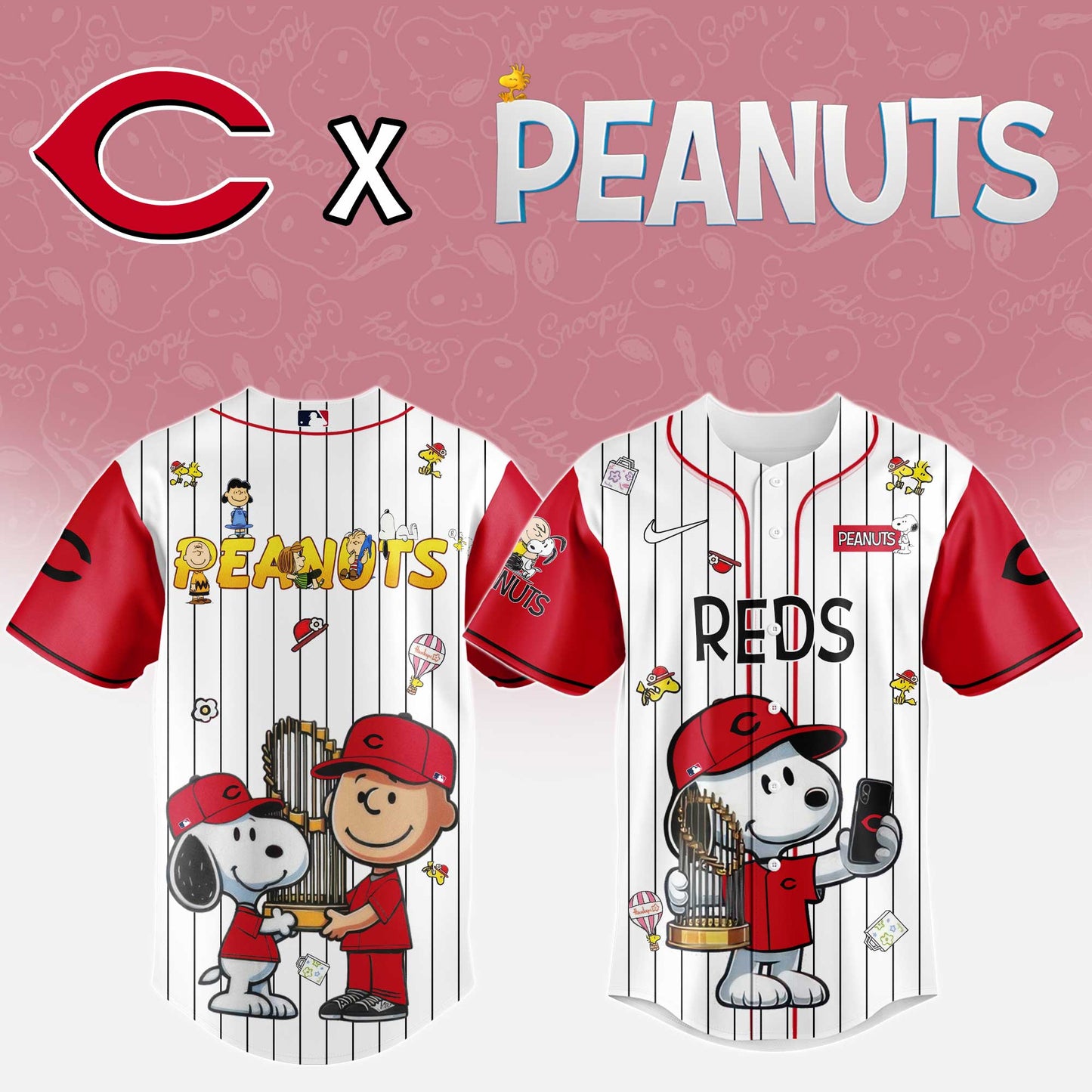 Cincinnati Reds x Peanuts Night 2025 Baseball Jersey Editions Limited