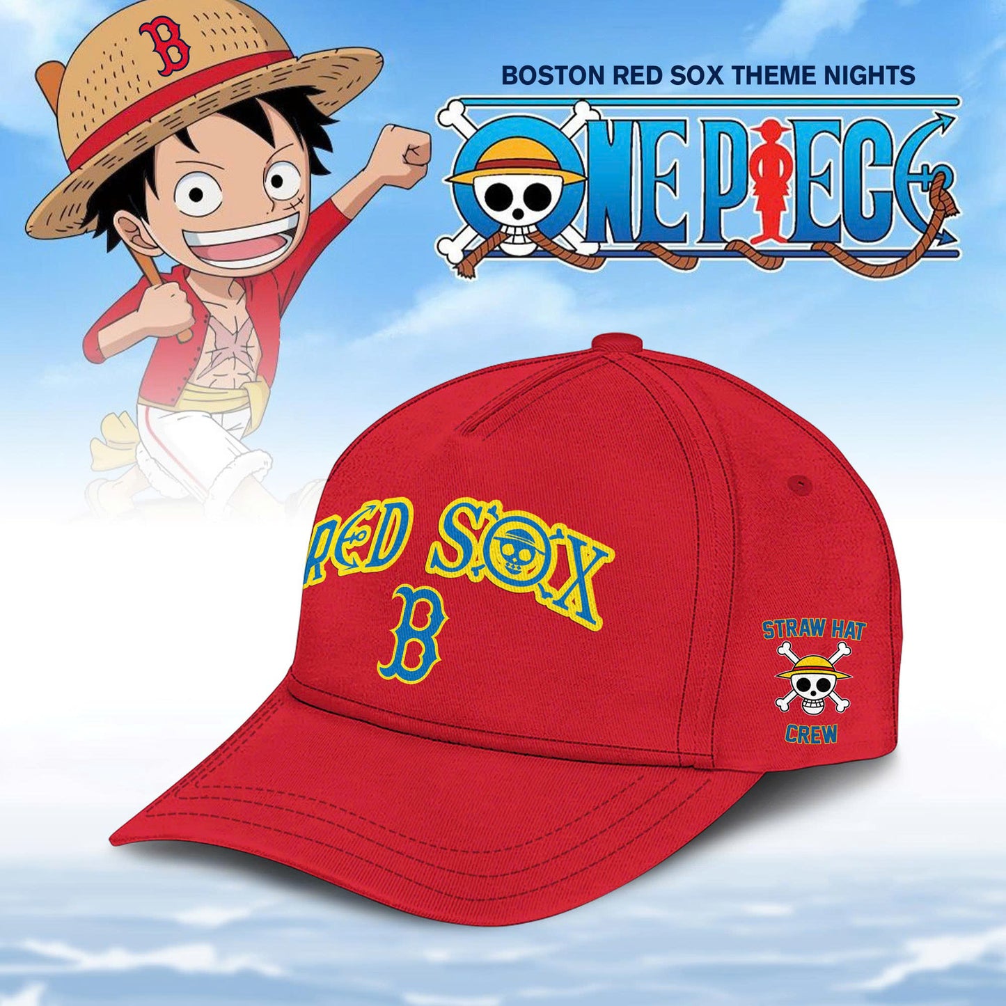 Boston Red Sox x One Piece Night Game 2025 Limited Edition TShirt