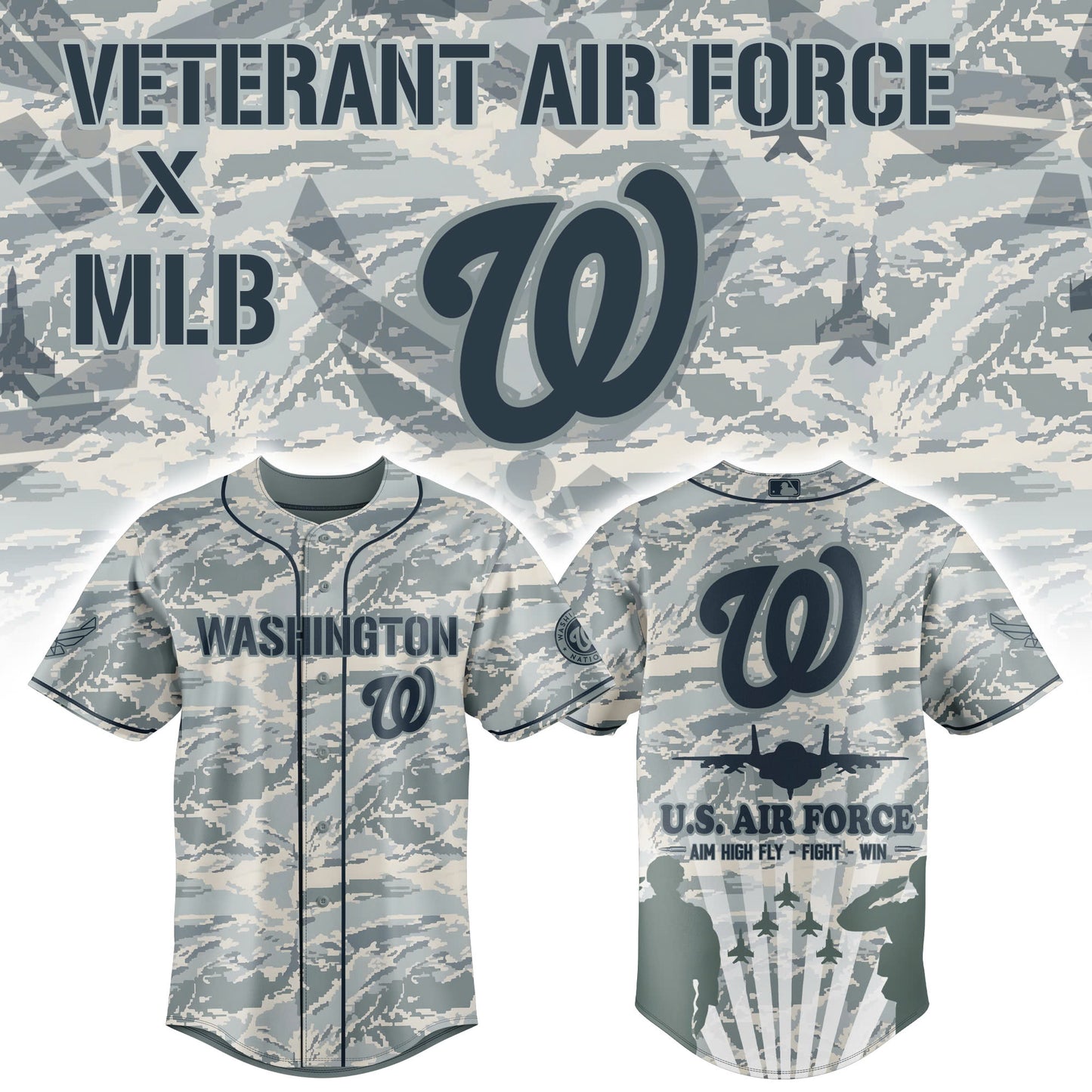 Washington Nationals x Veteran U.S Air Force 2025 Baseball Jersey