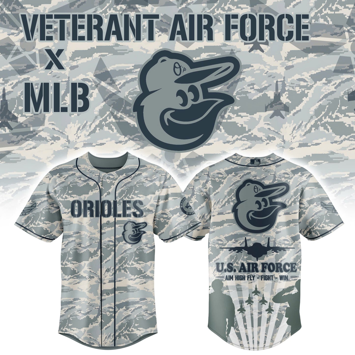 Baltimore Orioles x Veteran U.S Air Force 2025 Baseball Jersey