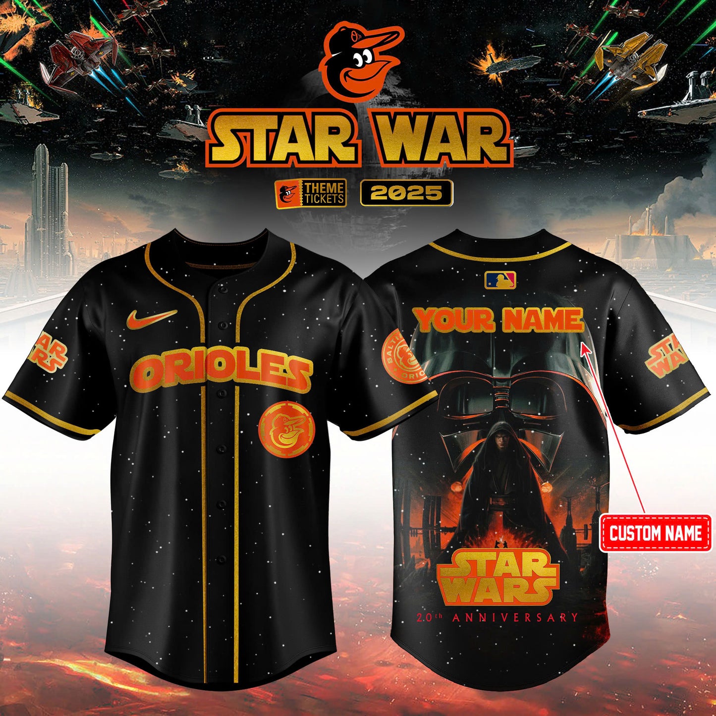 Baltimore Orioles x Star War Limited Edition Jersey 2025