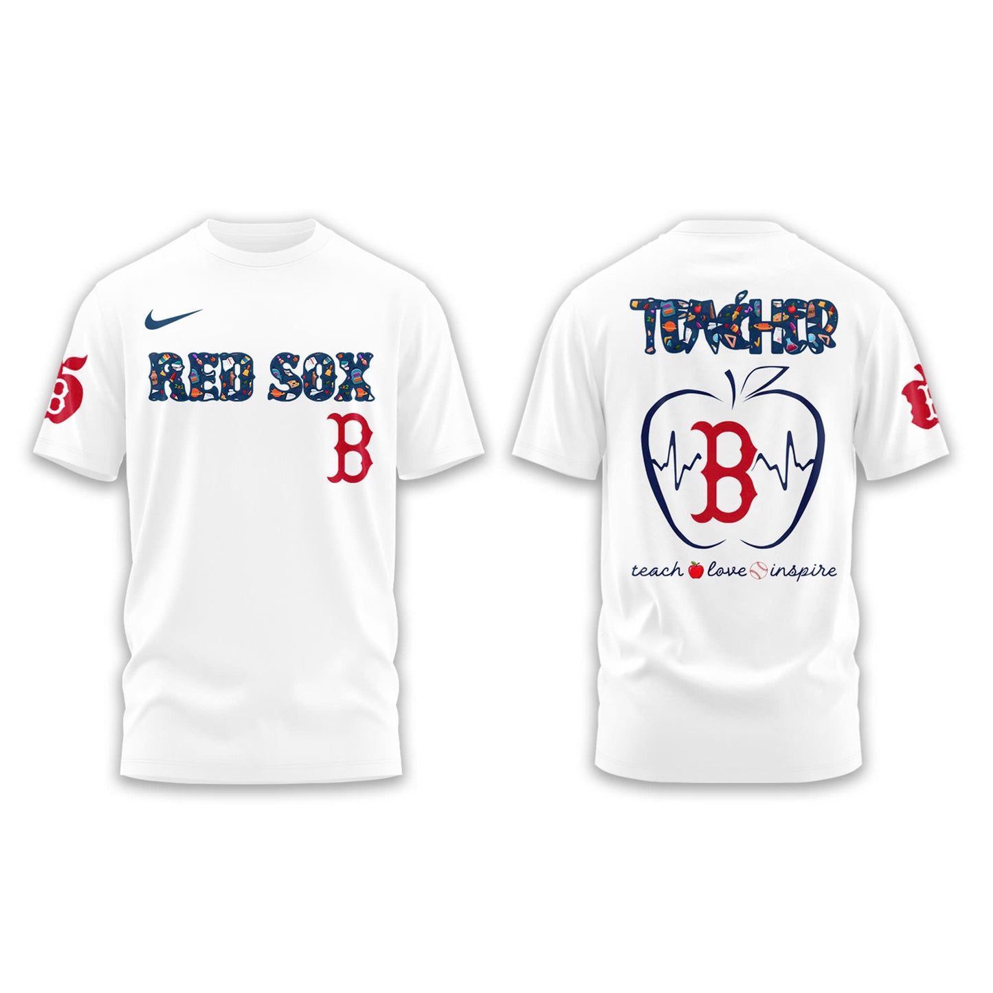 Boston Red Sox TEACHER NIGHT Combo Tshirt | Jogger | Cap