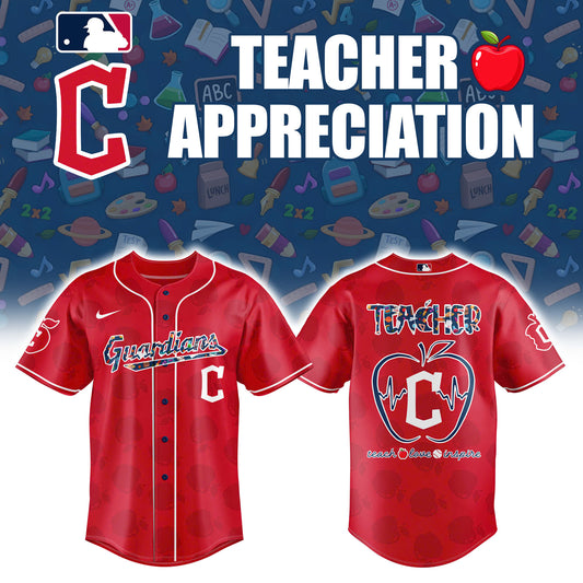 Cleveland Guardians Teacher Appreciation New Red Jersey