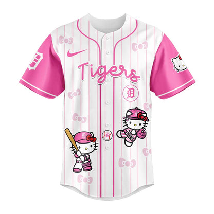 Detroit Tigers x Hello Kitty Night Game Pink Logo Jersey