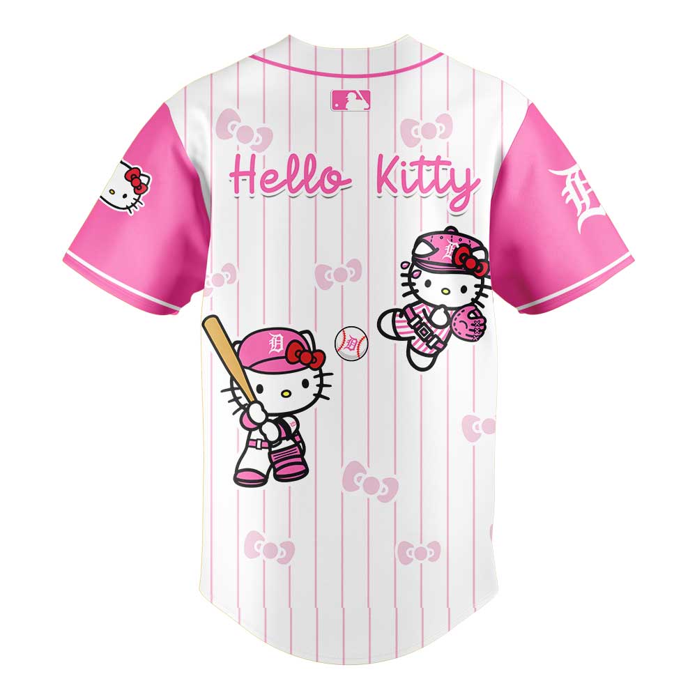 Detroit Tigers x Hello Kitty Night Game Pink Logo Jersey
