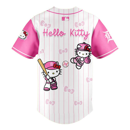 Detroit Tigers x Hello Kitty Night Game Pink Logo Jersey