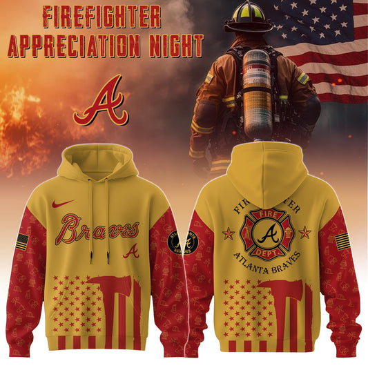 Atlanta Braves MLB x Firefighter Appreciation Night Special Edition Hoodie 2025