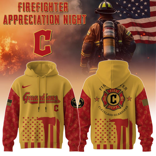 Cleveland Guardians MLB x Firefighter Appreciation Night Special Edition Hoodie 2025