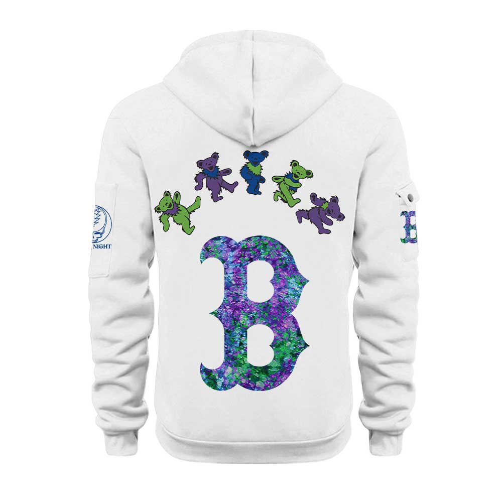 Boston Red Sox Grateful Dead Night Zip Long Sleeve Hoodie