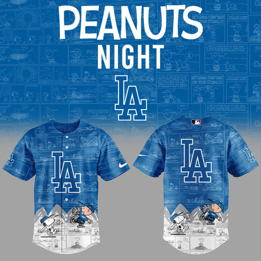 Los Angeles Dodgers 75th Anniversary of Peanuts Jersey