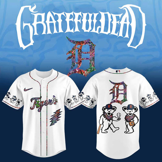 Detroit Tigers Grateful Dead Night Jersey