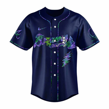 Atlanta Braves Grateful Dead Night Navy Alternate Jersey