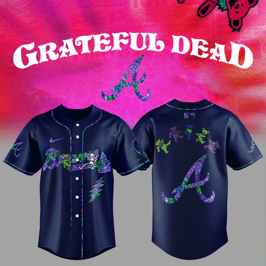 Atlanta Braves Grateful Dead Night Navy Alternate Jersey