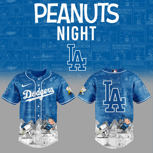 Los Angeles Dodgers 75th Anniversary of Peanuts Jersey