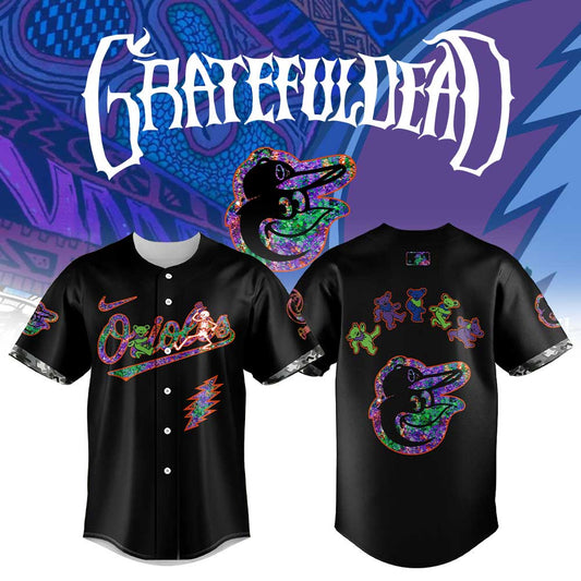 Baltimore Orioles Grateful Dead Night Black City Connect Jersey