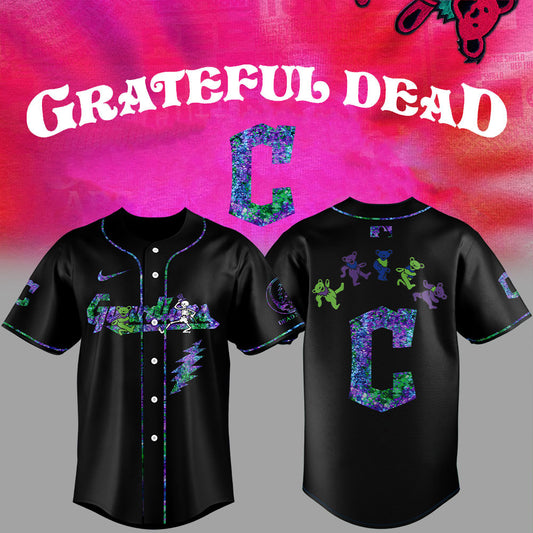 Cleveland Guardians Grateful Dead Night Black Alternate Jersey
