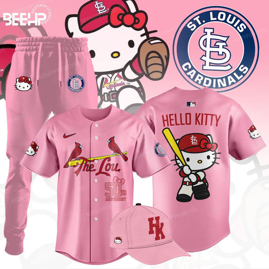 St. Louis Cardinals x Hello Kitty 50th Anniversary Baseball Jersey