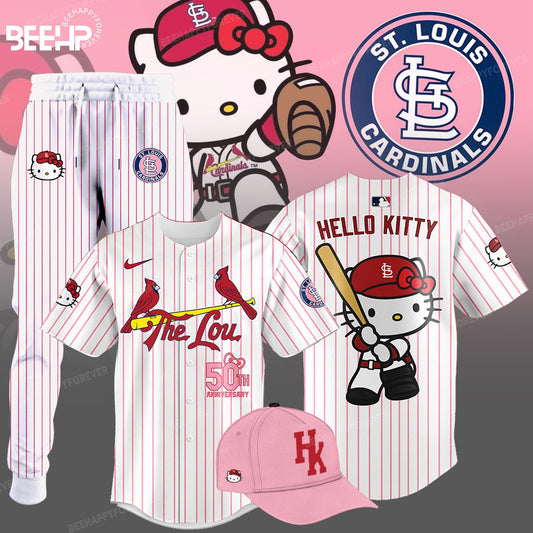 St. Louis Cardinals x Hello Kitty 50th Anniversary Baseball Jersey